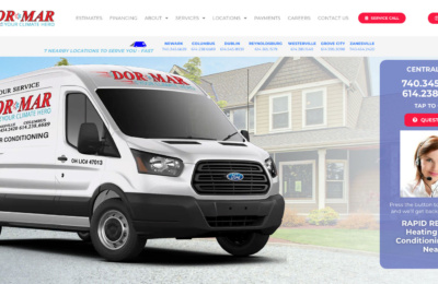 DorMar Heating & Air Conditioning website design project thumbnail