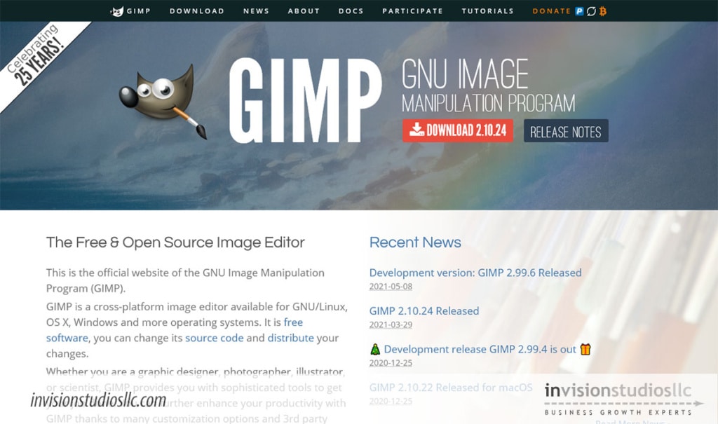 GIMP popular free graphic design tool for marketers